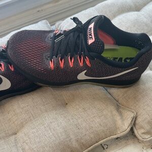 Nike Black and Pink Athletic Sneakers